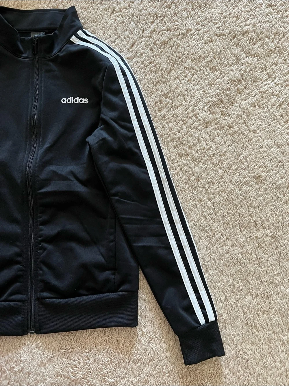 Adidas Kids Essentials 3-Stripe Track Jacket Black White Size XS